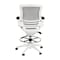 Flash Furniture Gray/White Mid-Back Drafting Chair - Flip-Up Arms BL-LB-8801X-D-GR-WH-GG - alternate 2